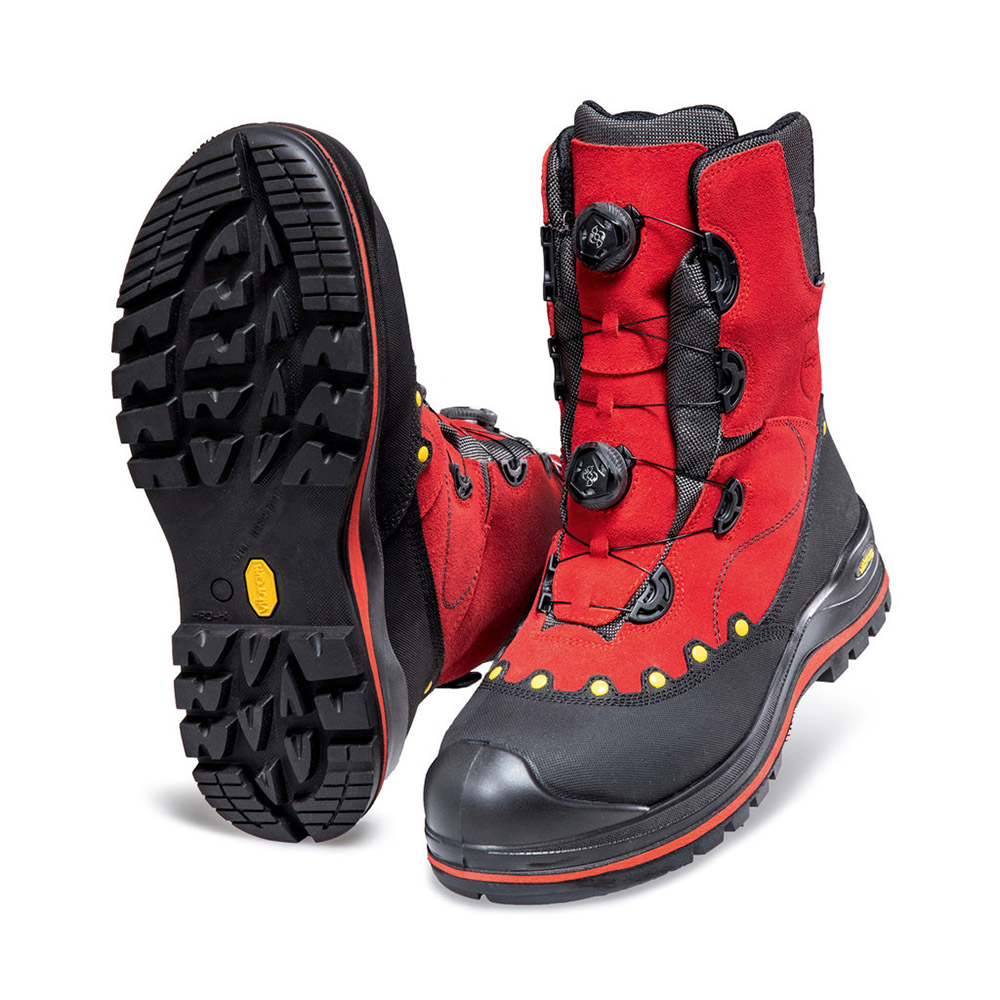 Pfanner Schnittschutzstiefel S3 BOA  rot/schwarz